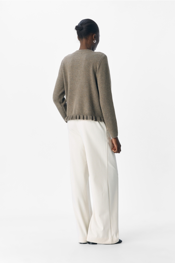 OBJELVA L/S RE KNIT CARDIGAN DIV 23047779 Morel/Melange